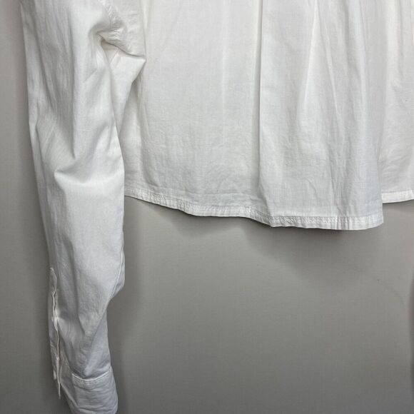 URBAN OUTFITTERS BDG Top Womens Medium White Button Down Crop NEW Blouse - Picture 8 of 13
